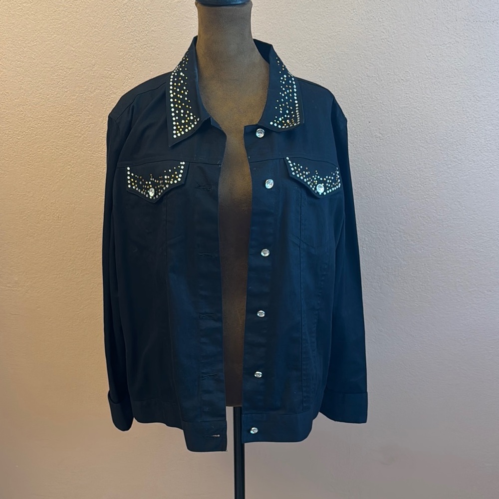 Studded Black Denim Jacket